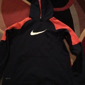 Nike Hoodie size Youth Large Black and Orange sale